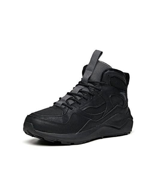 Anta Black Lifestyle Sport High-Top Sneakers for men
