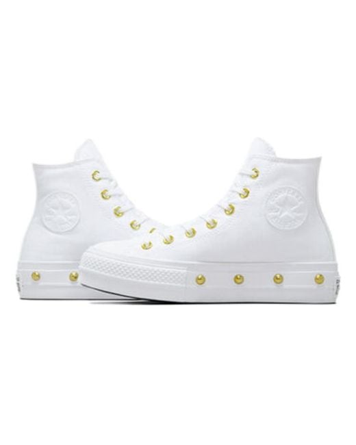 Converse White (Wmns) Chuck Taylor All Star Studded Lift Platform