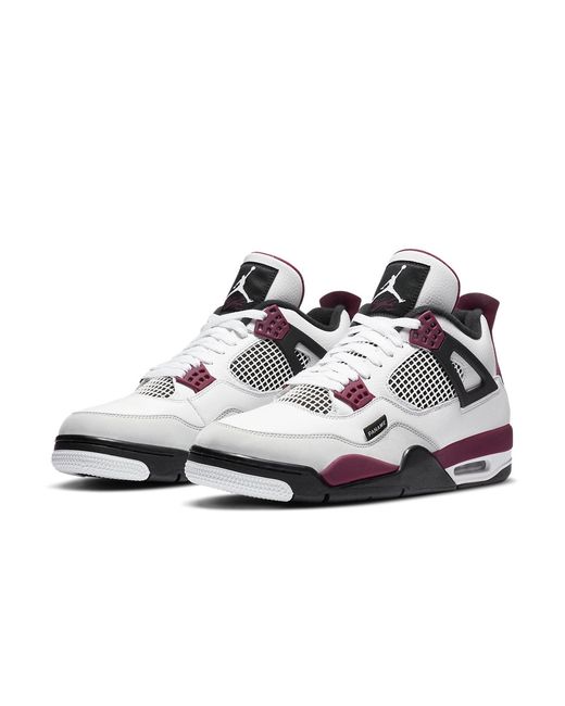 Nike White 4 Retro X Paris Saint-Germain 'Bordeaux' for men