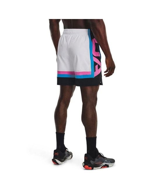 Under Armour Blue Baseline Woven Shorts for men