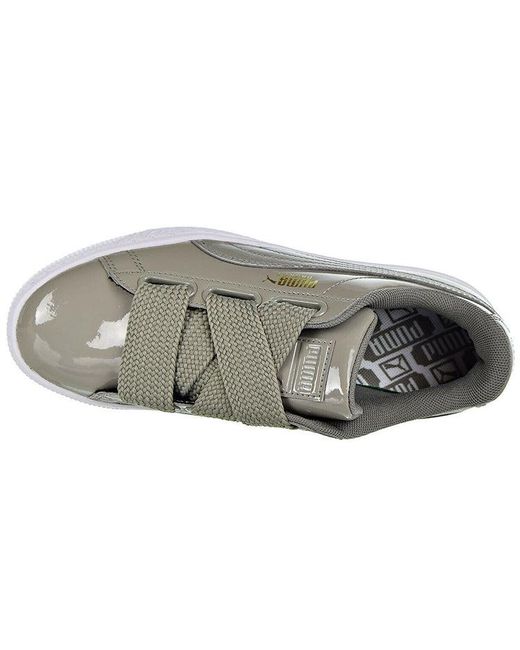 PUMA Gray (Wmns) Basket Heart Patent