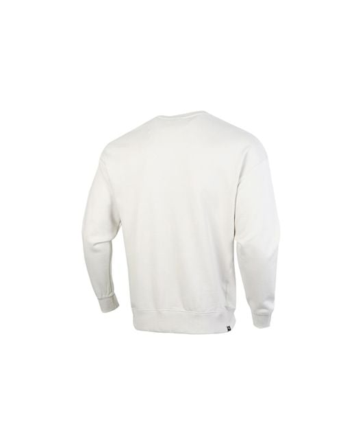 PUMA White Downtown Crew Casual Round Neck Pullover Long Sleeves for men