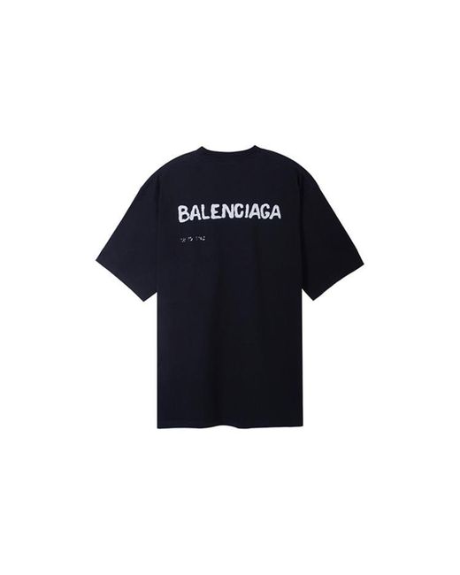Balenciaga Black Hand Drawn T-Shirt Large Fit for men