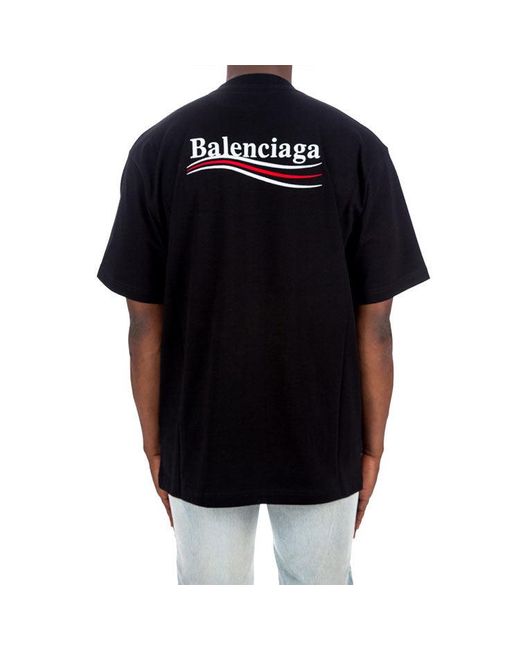 Balenciaga Black Political Campaign T-Shirt Large Fit for men