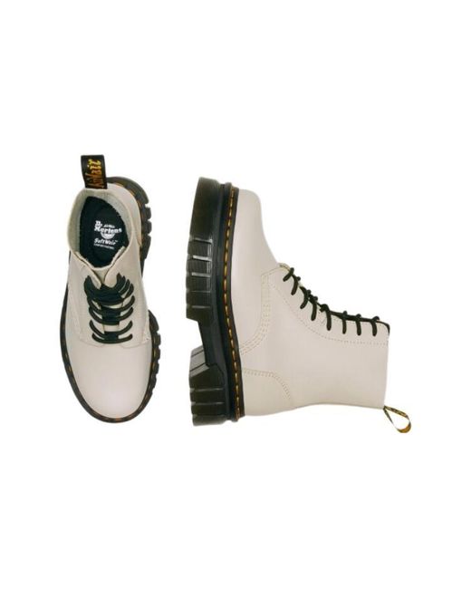 Dr. Martens Natural (Wmns) Audrick Nappa Leather Platform Ankle Boots 'Cobblestone'