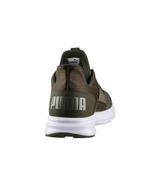 PUMA Brown Enzo Street Low-Top Running Shoes for men