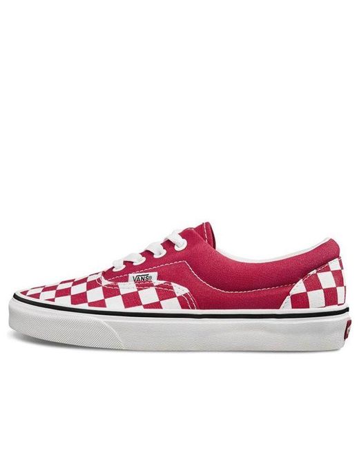 Vans Era 'red Checkerboard' for Men Lyst