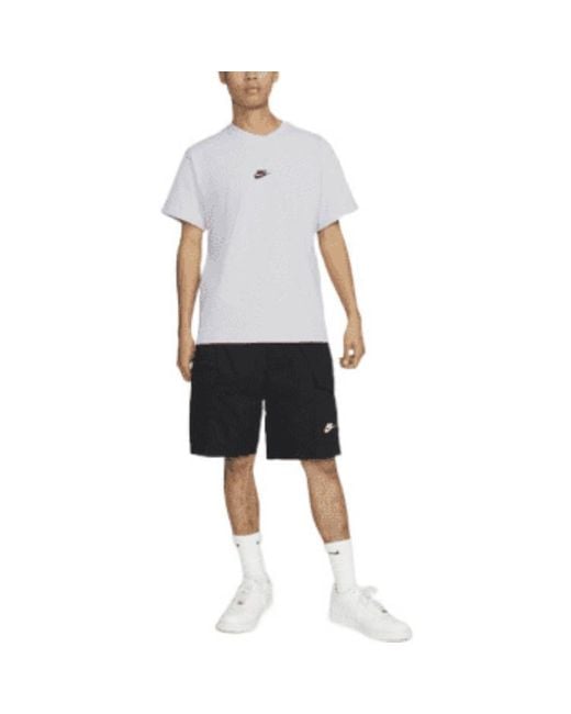 Nike Gray Solid Color Embroidered Small Label Round Neck Casual Loose Short Sleeve Light Bone T-Shirt for men
