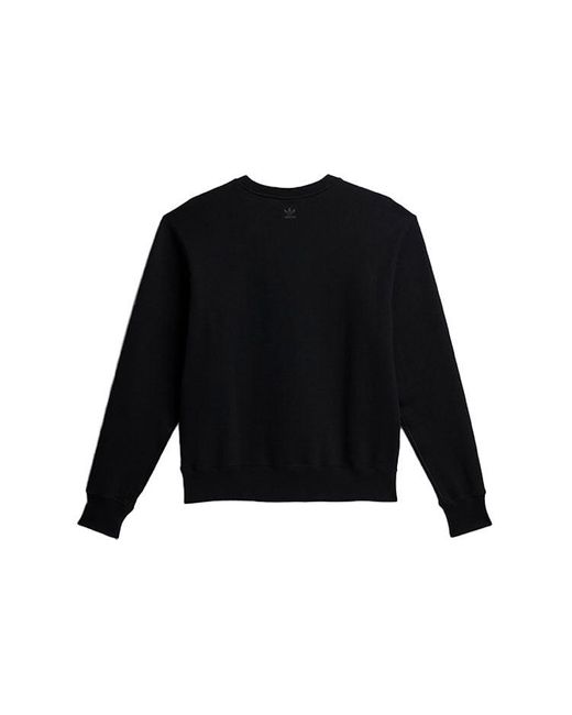 Adidas Black Originals X Fei Dong Pw Bas Crew Sports Ribbed Round Neck Pullover