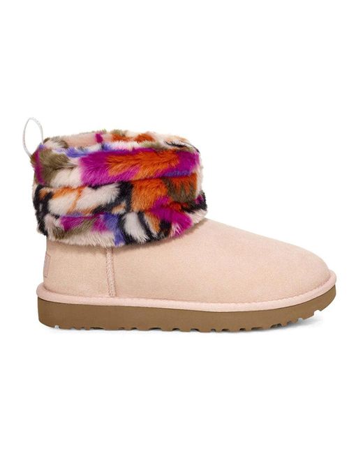 Ugg Pink (Wmns) Fluff Mini Quilted Motlee