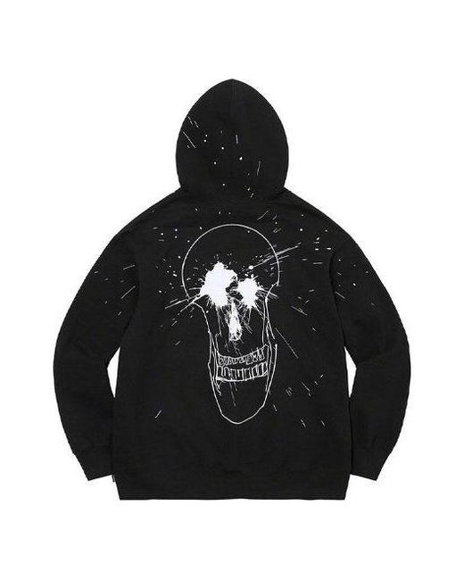 Supreme Black Ralph Steadman Skull Hooded Sweatshirt for men