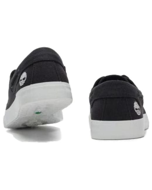 Timberland Black Low Lace Up Sneakers Canvas' for men