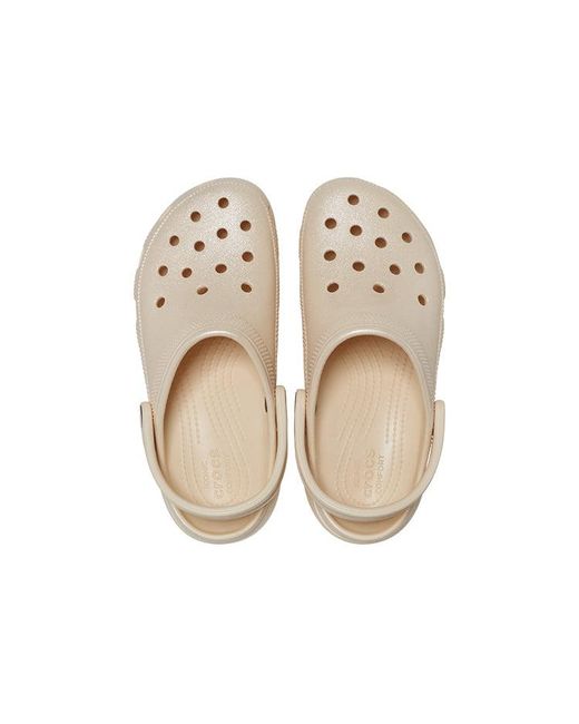 CROCSTM Natural (Wmns) Classic Clog Platform Shimmer 'Vanilla'