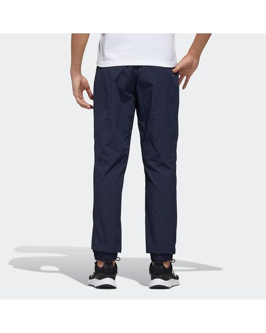 Adidas Blue Neo M Ss Tp 2 Alphabet Logo Printing Sports Pants for men