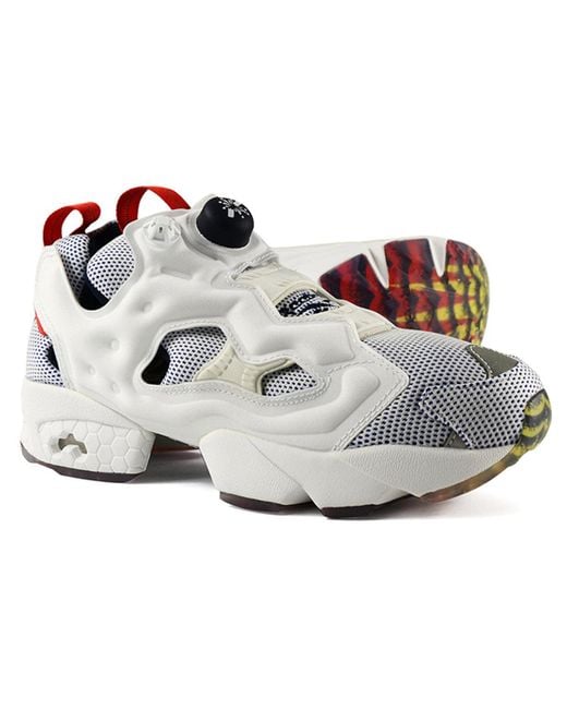 Reebok White Instapump Fury Celebrate Shoes/Sneakers for men