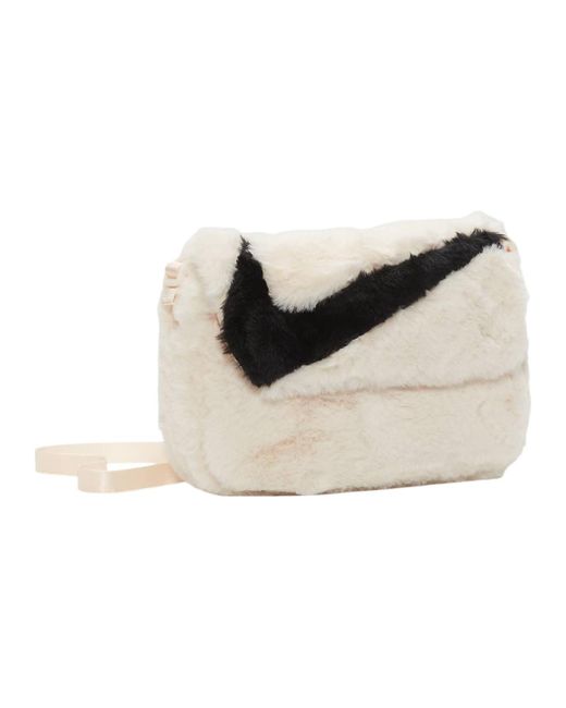 Nike Natural Sportswear Futura 365 Faux Fur Crossbody Bag 1L 'Guava Ice'