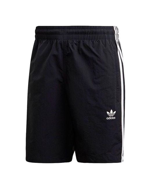 Adidas Blue Originals 3-Stripes Swim Sports Causual Ventilate Stripe Short Pant for men