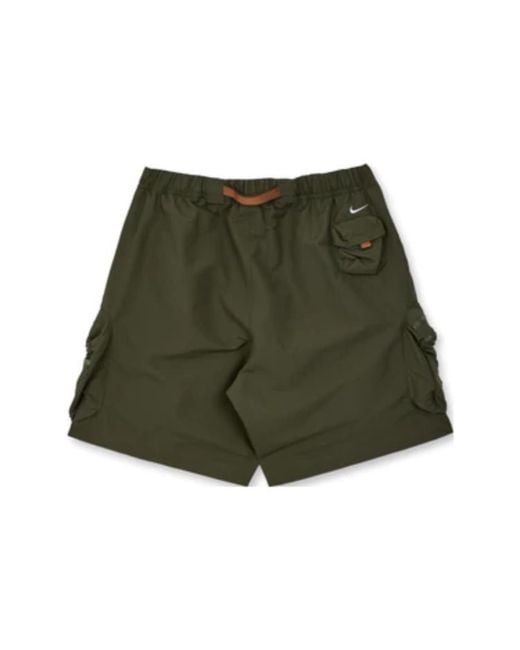 Nike Green Acg Multiple Pockets Outdoor Cargo Loose Casual Straight Shorts for men