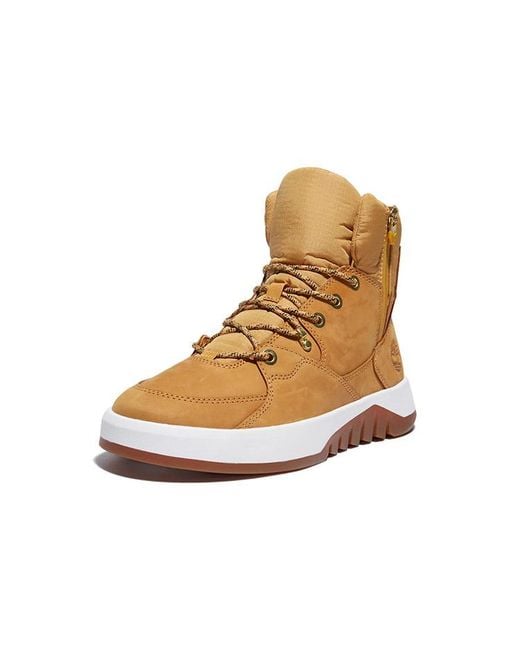 Timberland Brown Supaway Side Zip Boots 'Wheat Nubuck' for men