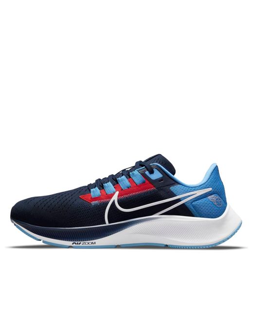 Nike Blue X Nfl Air Zoom Pegasus 38 'Tennessee Titans' for men