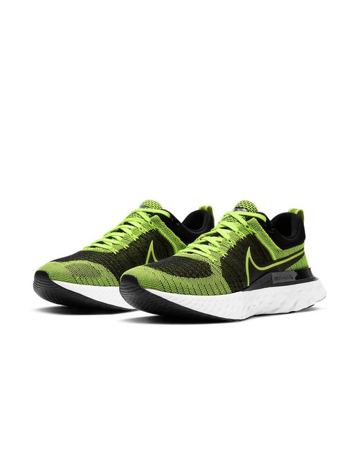 Nike Green React Infinity Run Flyknit 2 'Volt' for men