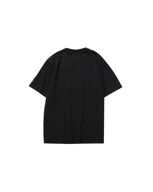 Li-ning Black Hoops Graphic Loose Fit T-Shirt for men