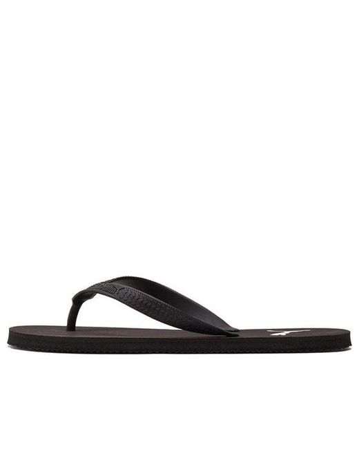 PUMA Black First Flip Sandals Slides for men