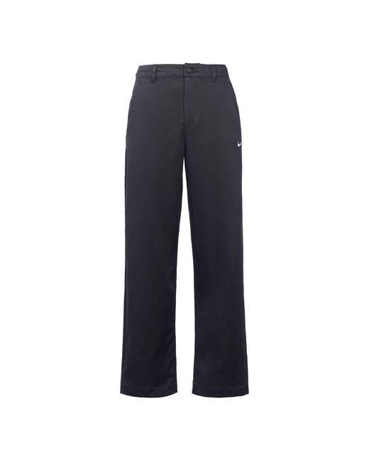 Nike Blue Life Solid Color Logo Printing Loose Straight Casual Pants/Trousers for men