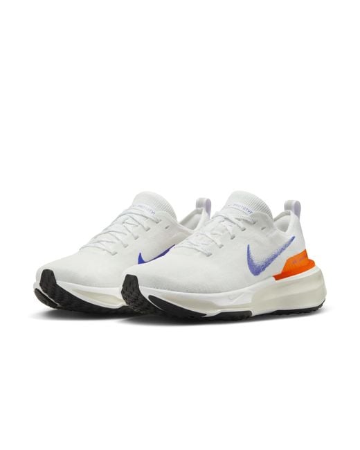 Nike White Invincible 3 Blueprint Road Running Shoes