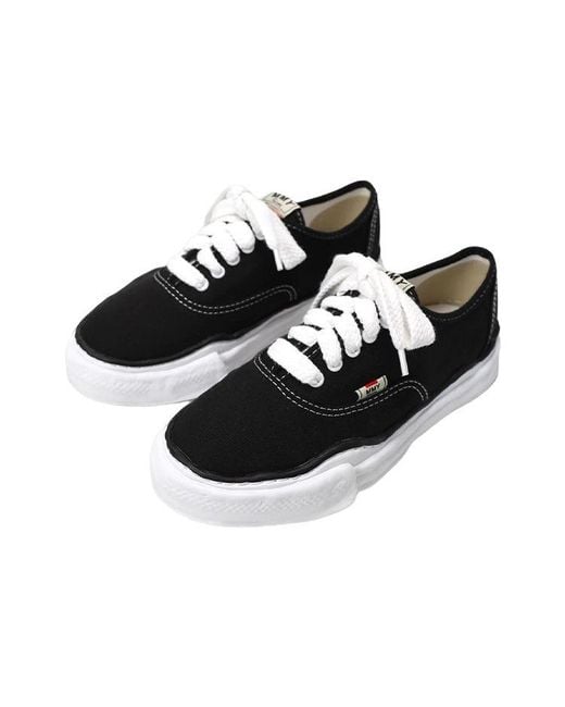 Maison Mihara Yasuhiro Black Baker Vintage-Like Og Sole Canvas Low-Top Sneaker A09Fw735-Blk for men