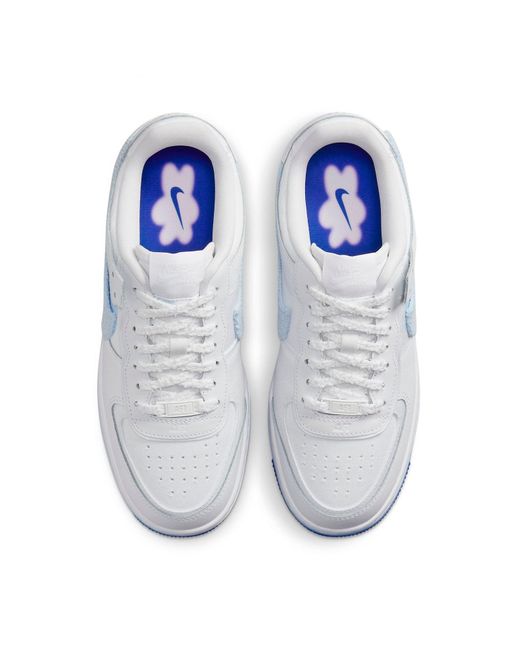 Nike Blue (Wmns) Air Force 1 Low Shadow 'Chenille Swoosh'
