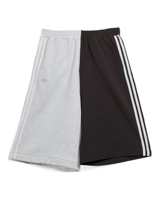 Adidas Black Originals Originals X Kerwin Frost Crossover Fw22 Splicing Elastic Waistband Straight Shorts Gray for men
