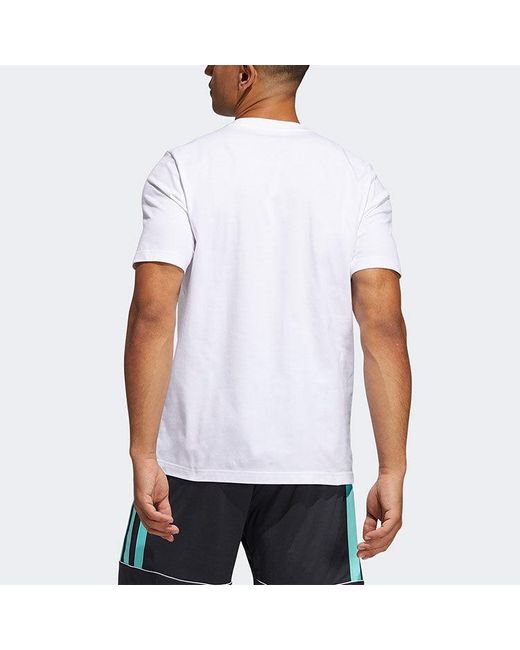 Adidas White Rose Avatar Mvp Casual Sports Cartoon Printing Short Sleeve for men