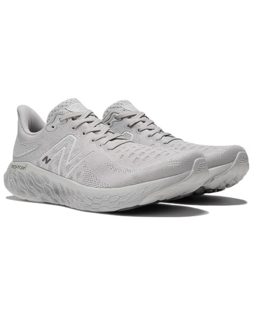 New Balance White Fresh Foam X 1080V12 'Rain Cloud Castlerock' for men
