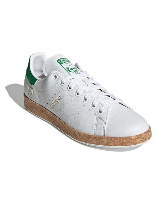 adidas Marvel X Stan Smith 'I Am Groot' in White for Men | Lyst UK