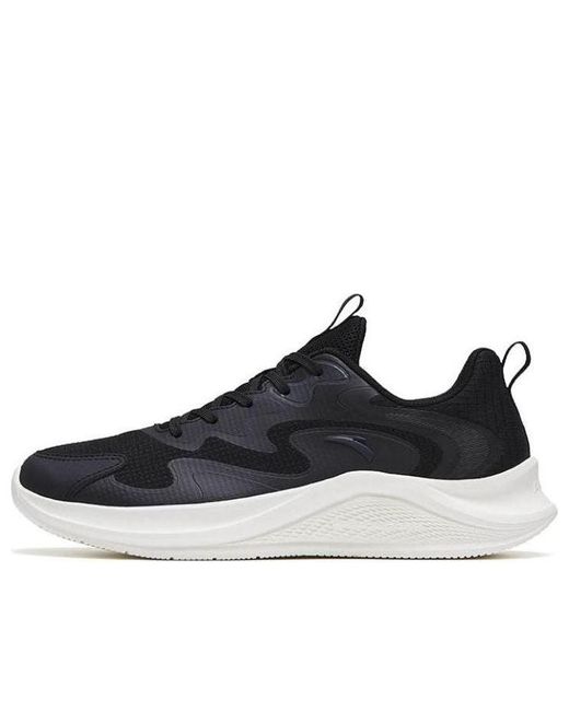 Anta Black The Stroll Running Shoes for men