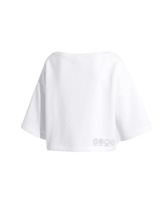 PUMA White (Wmns) Alphabet Printing Pullover