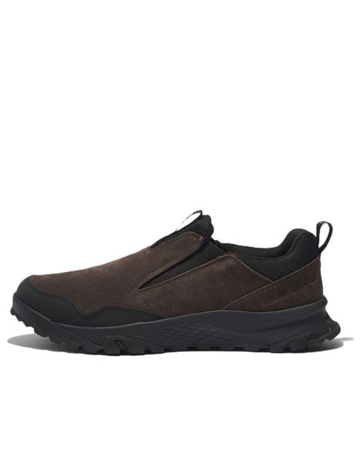 Timberland Black Lincoln Peak Lite Waterproof Slip-Ons 'Dark Suede' for men