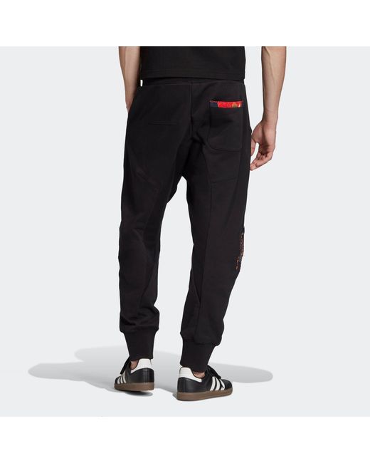 Adidas Black Originals Track Cuffed Pants for men