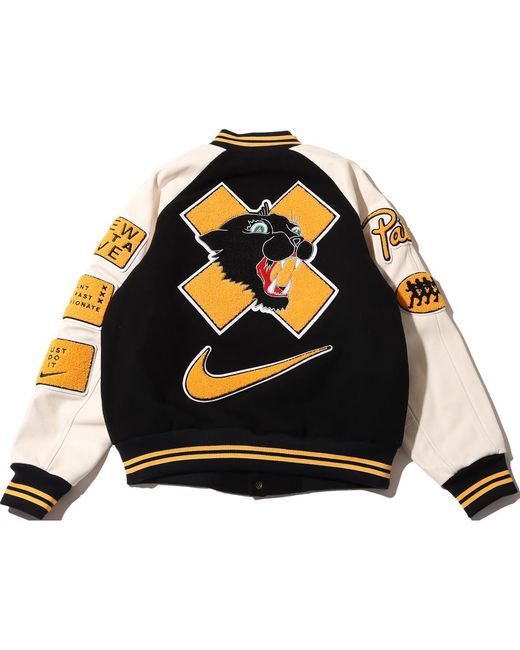 Nike Black X Patta Running Team Varsity Jacket (Asia Sizing) for men