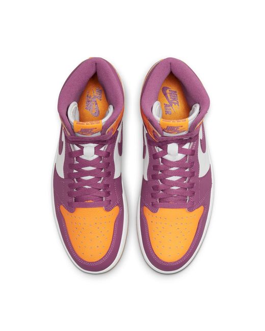 Nike Purple Air Jordan 1 Retro High Og Shoes In Yellow, for men