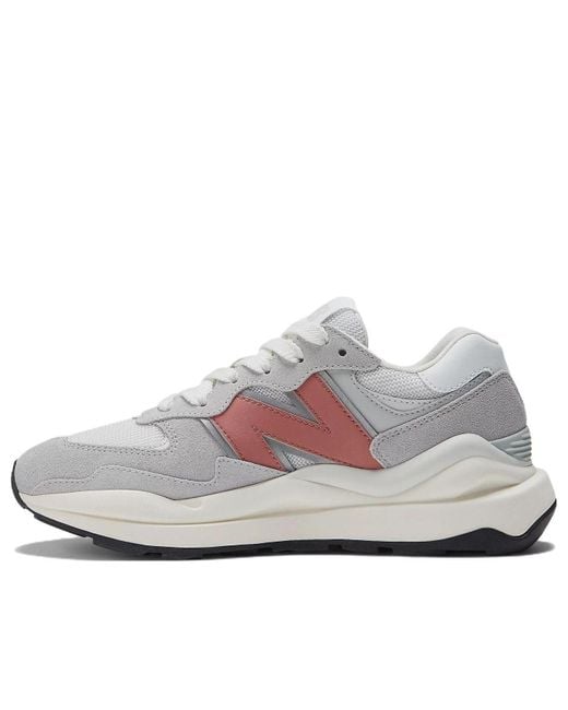 New Balance White Shoe 5740 Grey/red