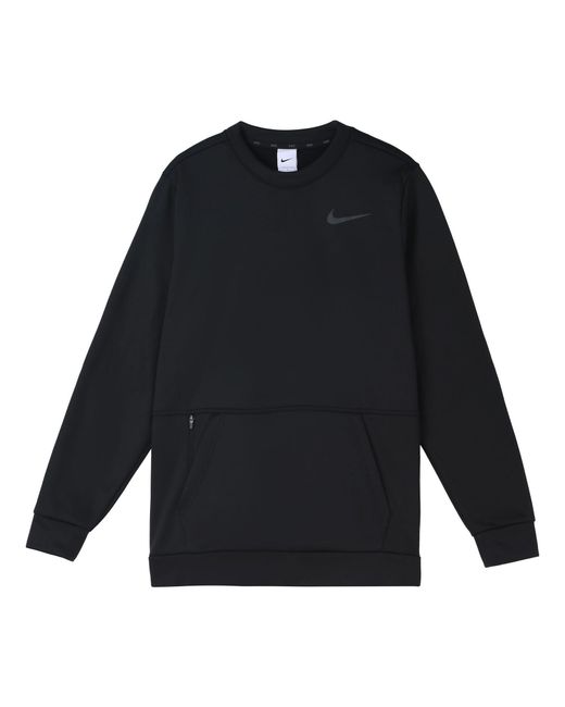 Nike Blue Therma Training Sport Round Collar Velvet Jacket Long Sleeve for men