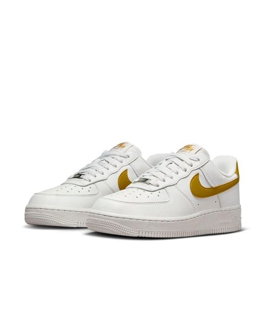 Nike White (Wmns) Air Force 1 'Next Nature Bronzine'