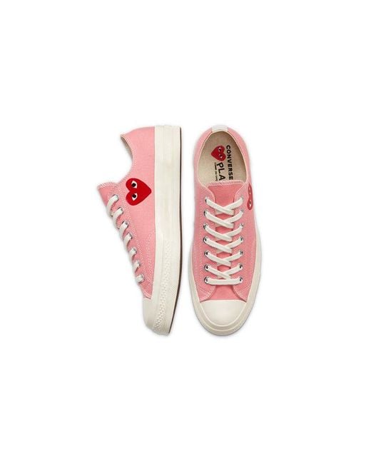 Converse Pink X Comme Des Garcons Play Chuck 70 Low 'Bright' for men