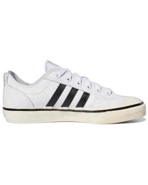 Adidas White Nizza Rf 74 Shoes 'Cloud Gum' for men