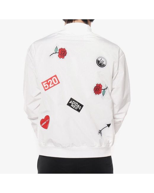 Adidas White Casual Sports Baseball Jacket for men
