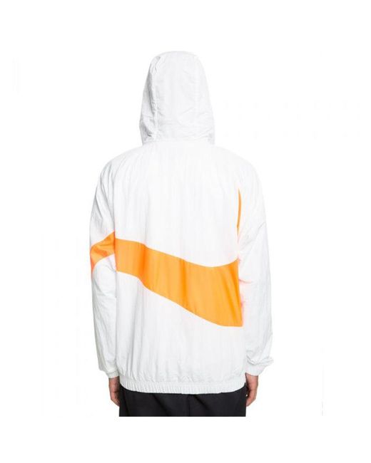 Nike Gray Big Swoosh Half Zipper Jacket for men