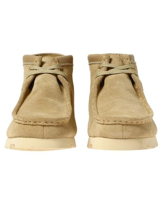 Clarks Natural Wallabee Boots Gtx Suede 'Maple' for men