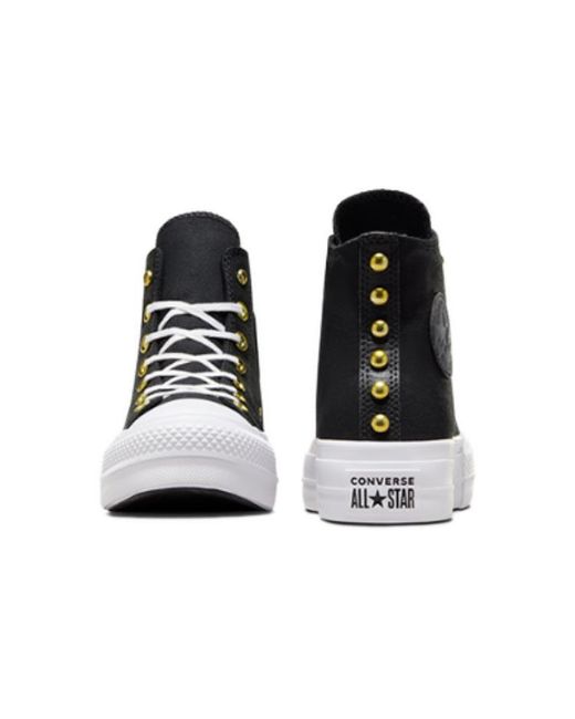 Converse Black (Wmns) Chuck Taylor All Star Lift Platform Star Studded